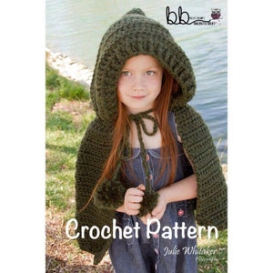 Hooded Cape - PATTERN ONLY - Crochet - Size 6 month to Adult