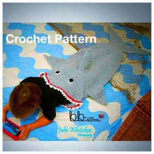 Shark Tail Blanket - PATTERN ONLY - Crochet - Child and Adult Size