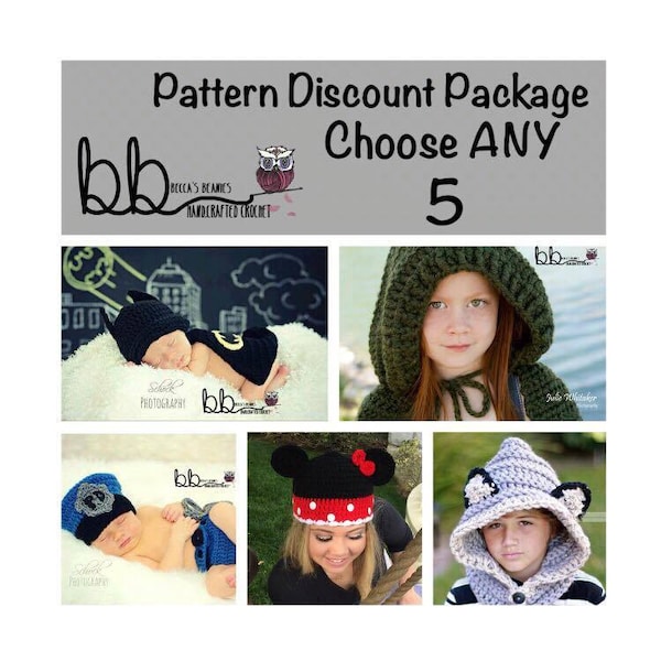 Design Discount Pattern Package CHOOSE ANY 5