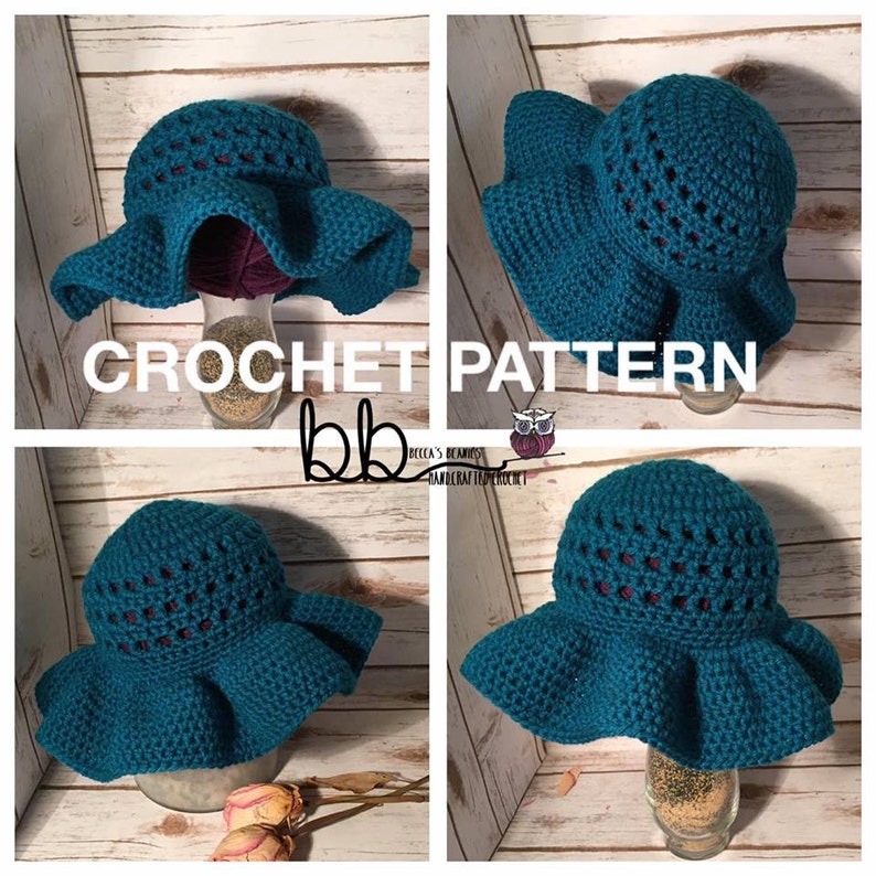 Floppy Brim Hat PATTERN ONLY Crochet Sizes 3 month to Etsy