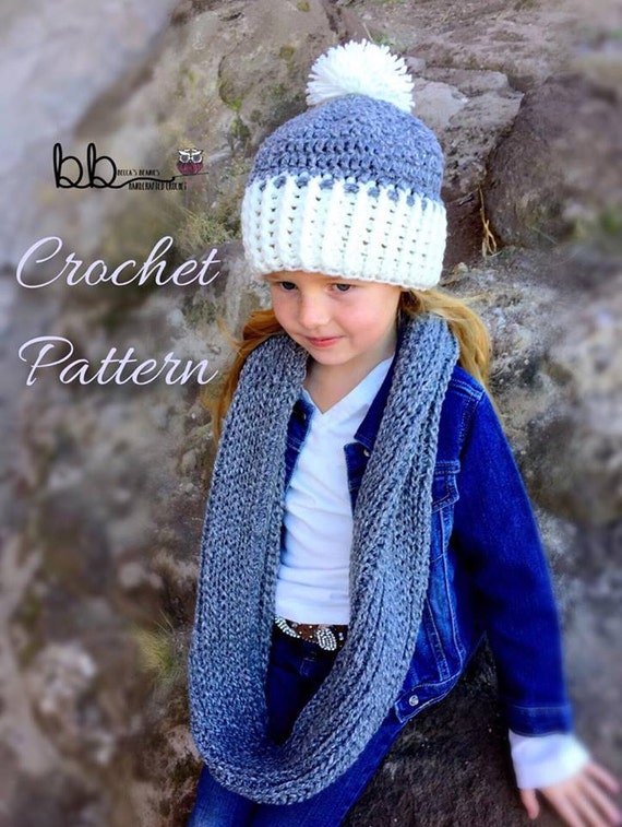 Knit Infinity Scarf & Beanie Hat Set For Women - Fleece Lined Winter Set With Pom Pom, Drawstring Blue - View #9