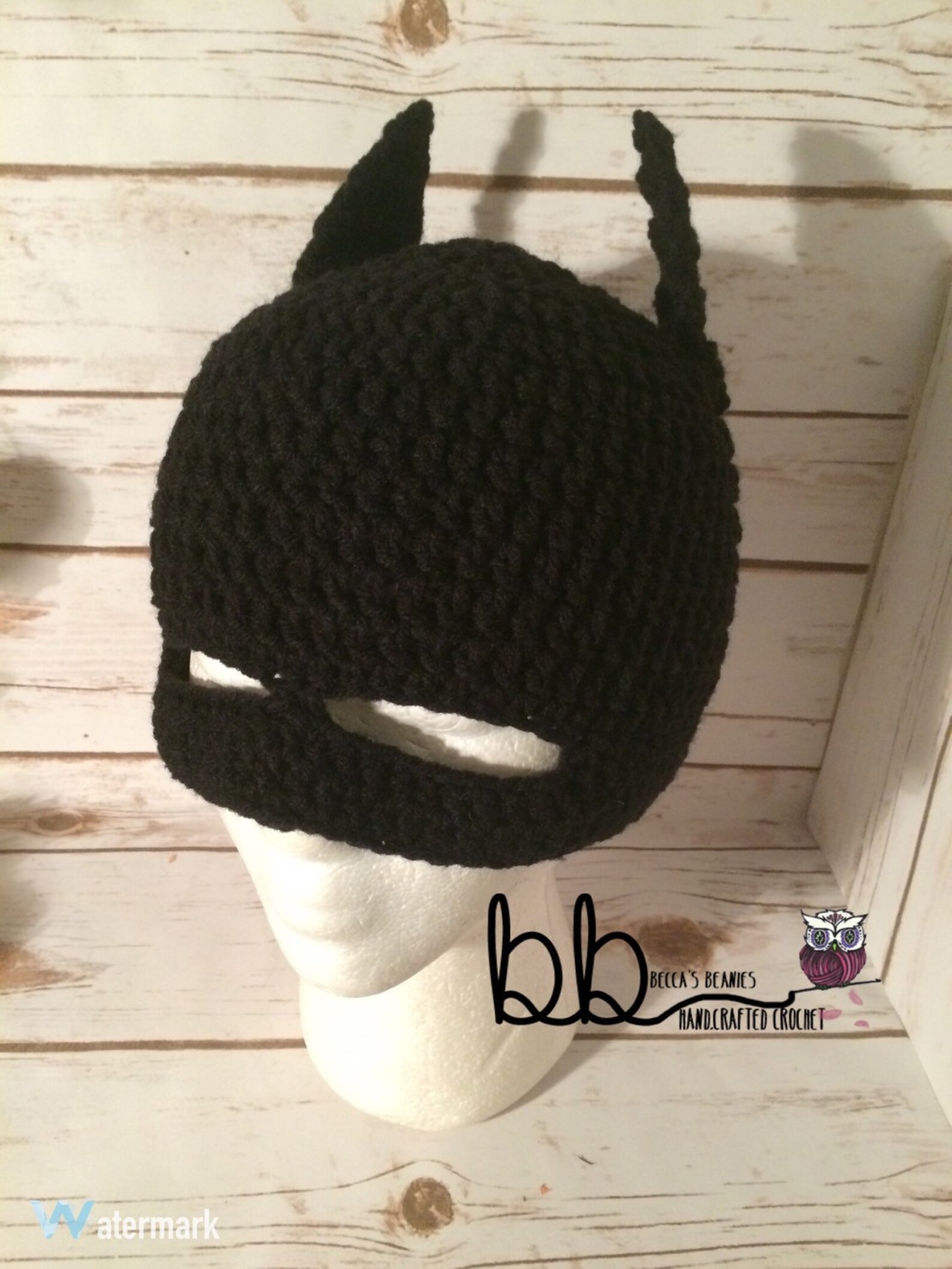Batman Beanie Mask Crochet all sizes made to order Etsy