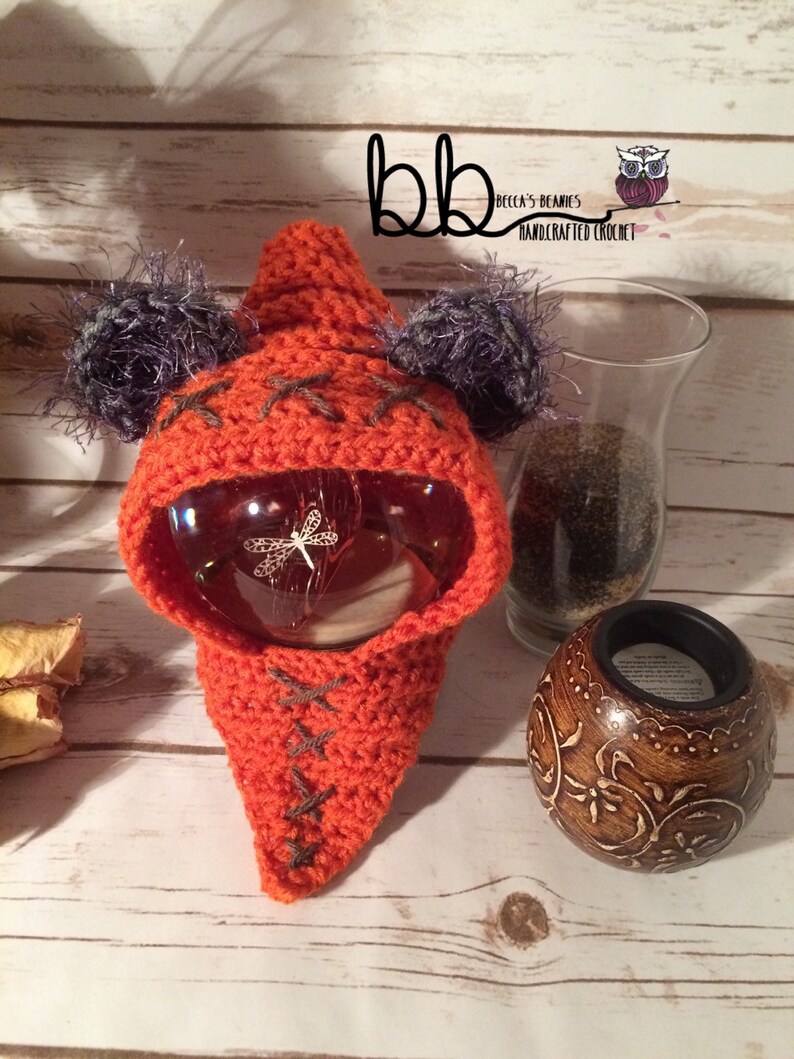Child to Adult size Ewok Crochet Hood crochet made to order