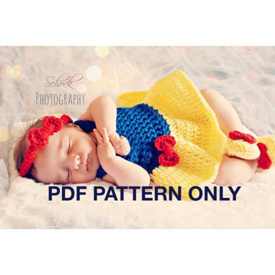 Princess Dress Set - PDF PATTERN ONLY - Crochet - Size Newborn to 12 Month  - Etsy