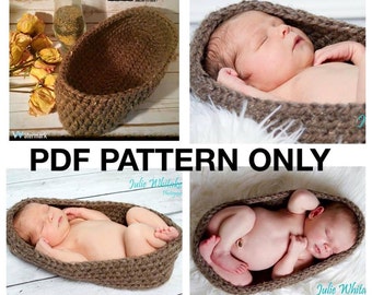 Newborn Swaddle Nest/Cocoon - PDF PATTERN ONLY -crochet - One Size