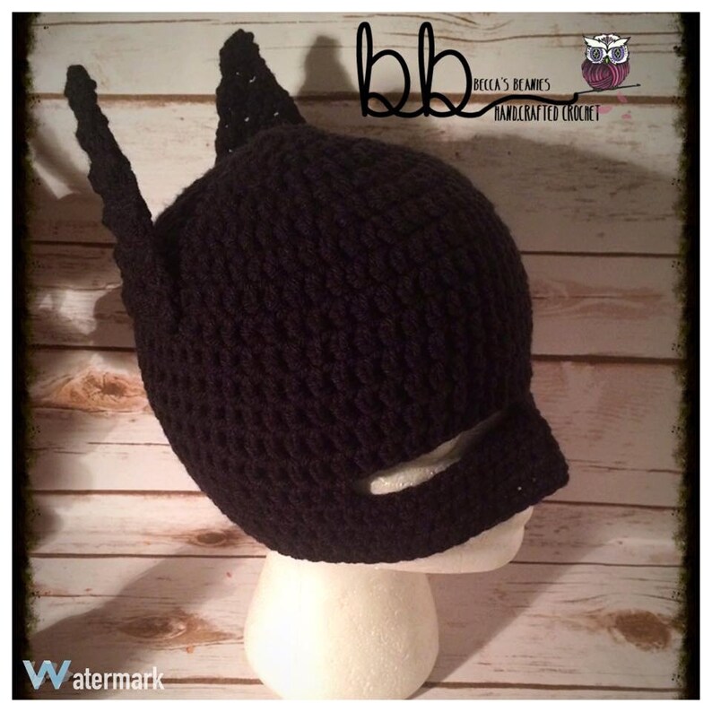 Batman Beanie Mask Crochet all sizes made to order Etsy