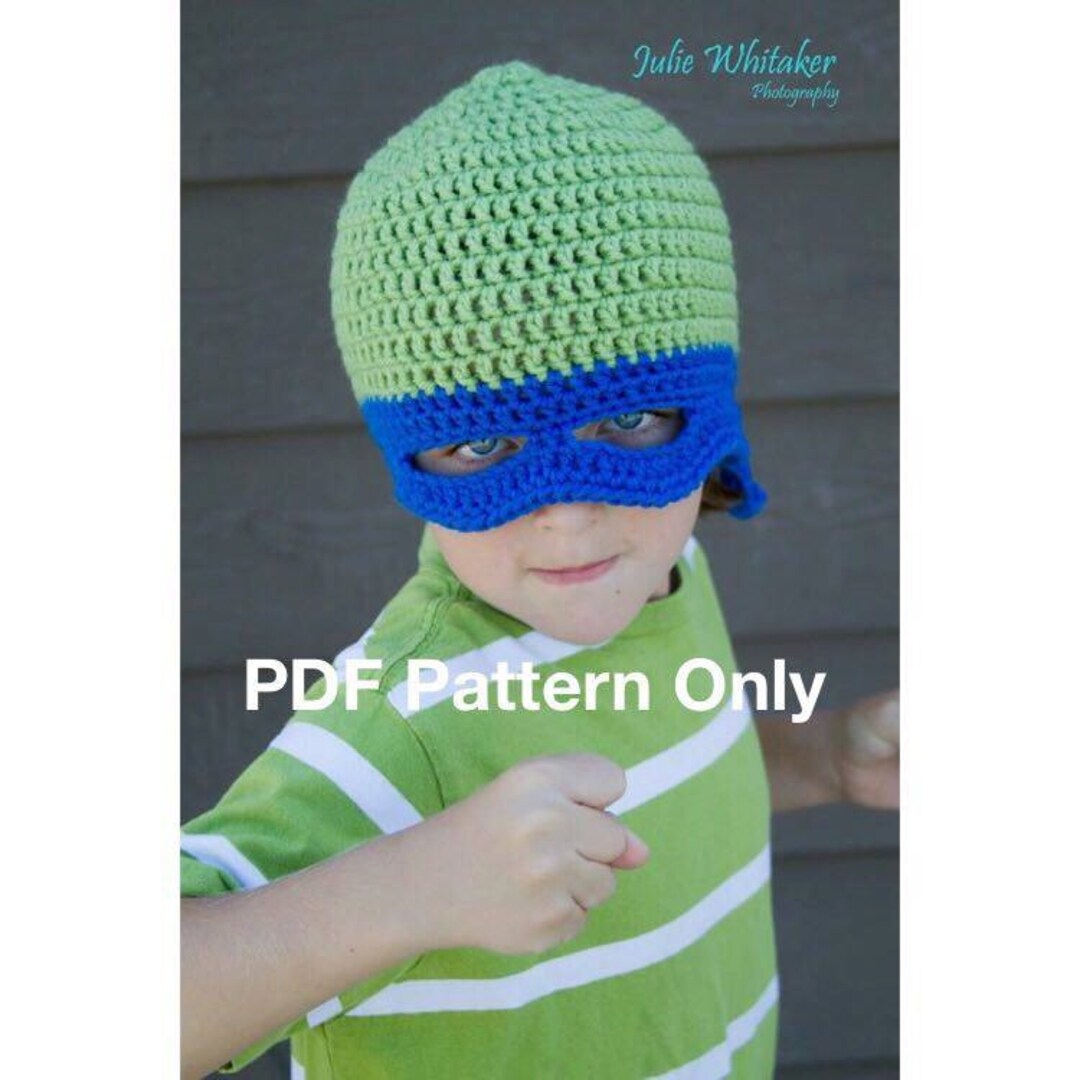 Buy TMNT With Eye Mask - PATTERN ONLY - Crochet - Size Newborn - Adult  Online in India - Etsy, image size:1080x1080