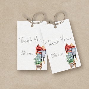 Editable Christmas Wedding Favor Tags: Couples Shower Template (Digital File)
