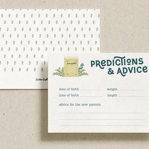 Storybook Printable Shower Game, Baby Predictions & Advice, Gender Neutral Baby Shower Games | Instant Download, Editable Template