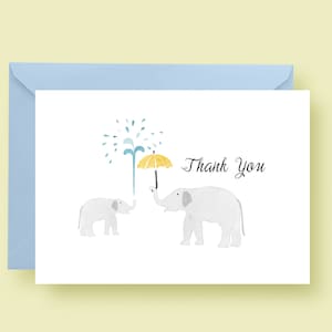 Aquarell Elefant Briefpapier, Elefant personalisierte Individuelle Grußkarten, Geburtstagsgeschenk, Notizen, Notizen für Jungen oder Mädchen, druckbare Briefpapier