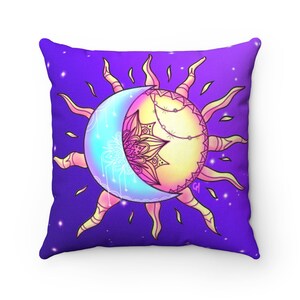Sun and Moon Pillow, Throw Pillow, Sun and Moon Throw Pillow, Sun and Moon Throw, Sun and Moon Decor, Sun and Moon Art, Home Decor, Pillow