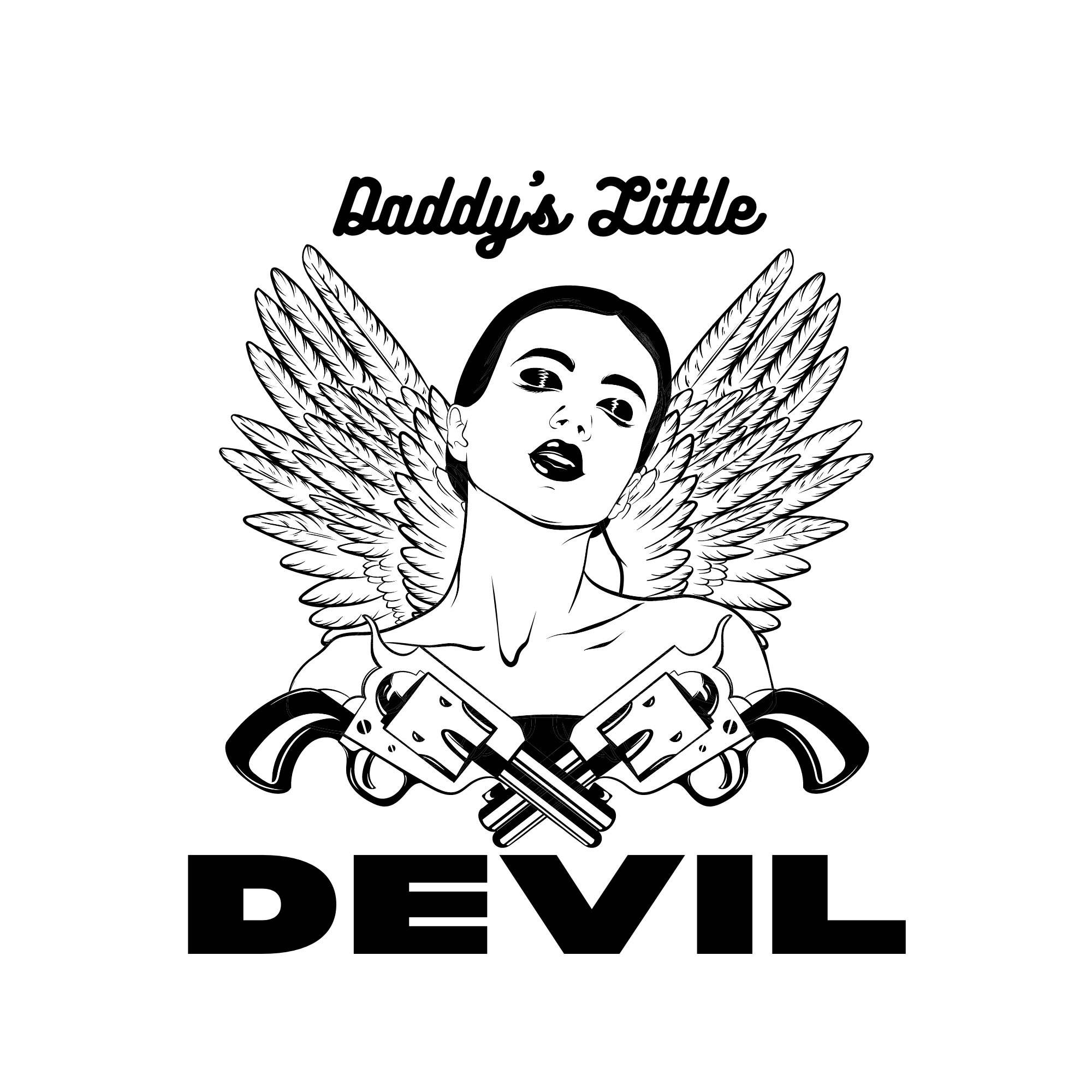 Daddy's Little Devil T-shirt Sweatshirt Hoodie PNG Digital 