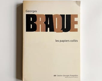 1982 Georges Braque: Les Papiers Collés | Vintage Arti Catalog | French Art Book | Rare Art Book