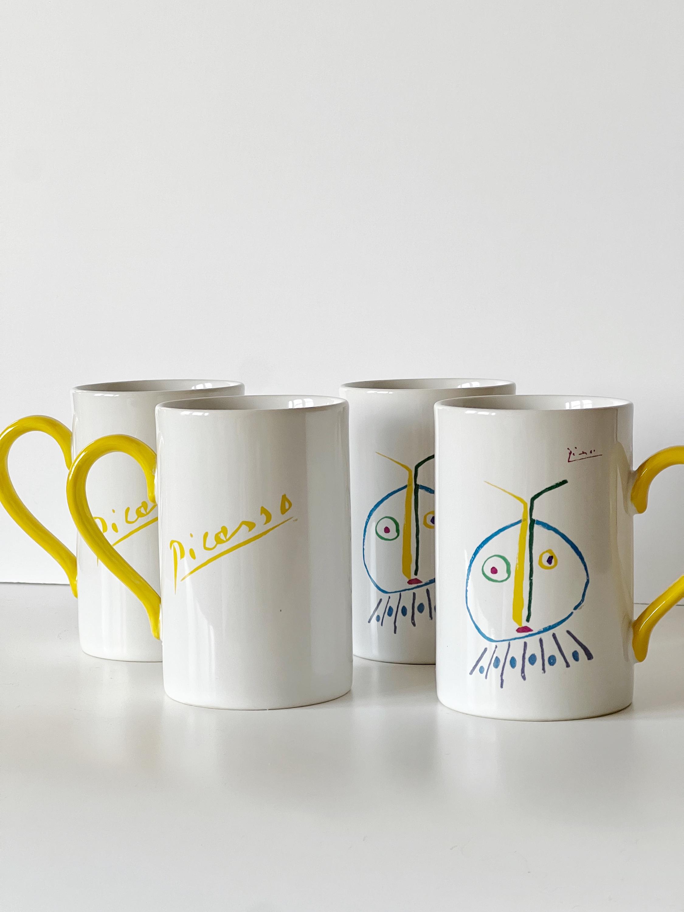 1996 Picasso Living Coffee Mug Set of 4 - Etsy