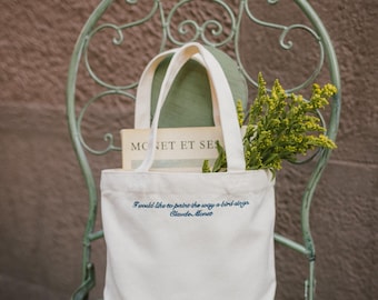 Claude Monet’s Quote Mini Tote