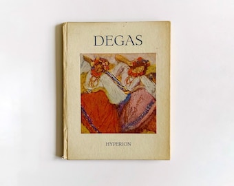Libro de arte de Degas de 1948 / Hyperion Miniatures Masters in Art / Pinturas de Edgar Degas / Libro de arte de mediados de siglo / Decoración de biblioteca rústica
