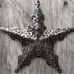 Metal star with LED lights lighting