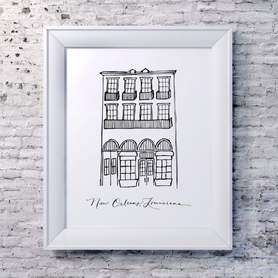 New Orleans French Quarter Print Wall Decor Home Decor Etsy