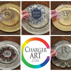 ChargerArt -Insertos REDONDOS transparentes para sus platos de carga-