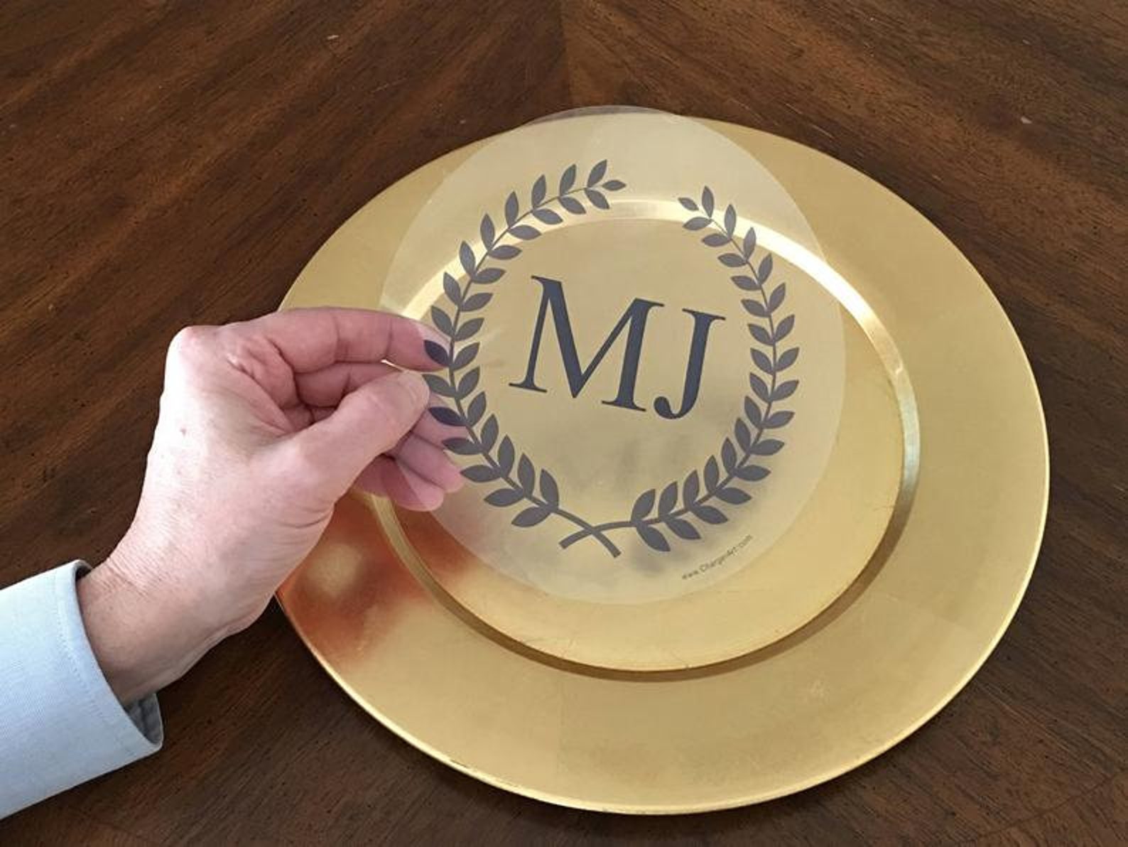 Monogrammed Clear Round Charger Plate Inserts /set of 24 Etsy