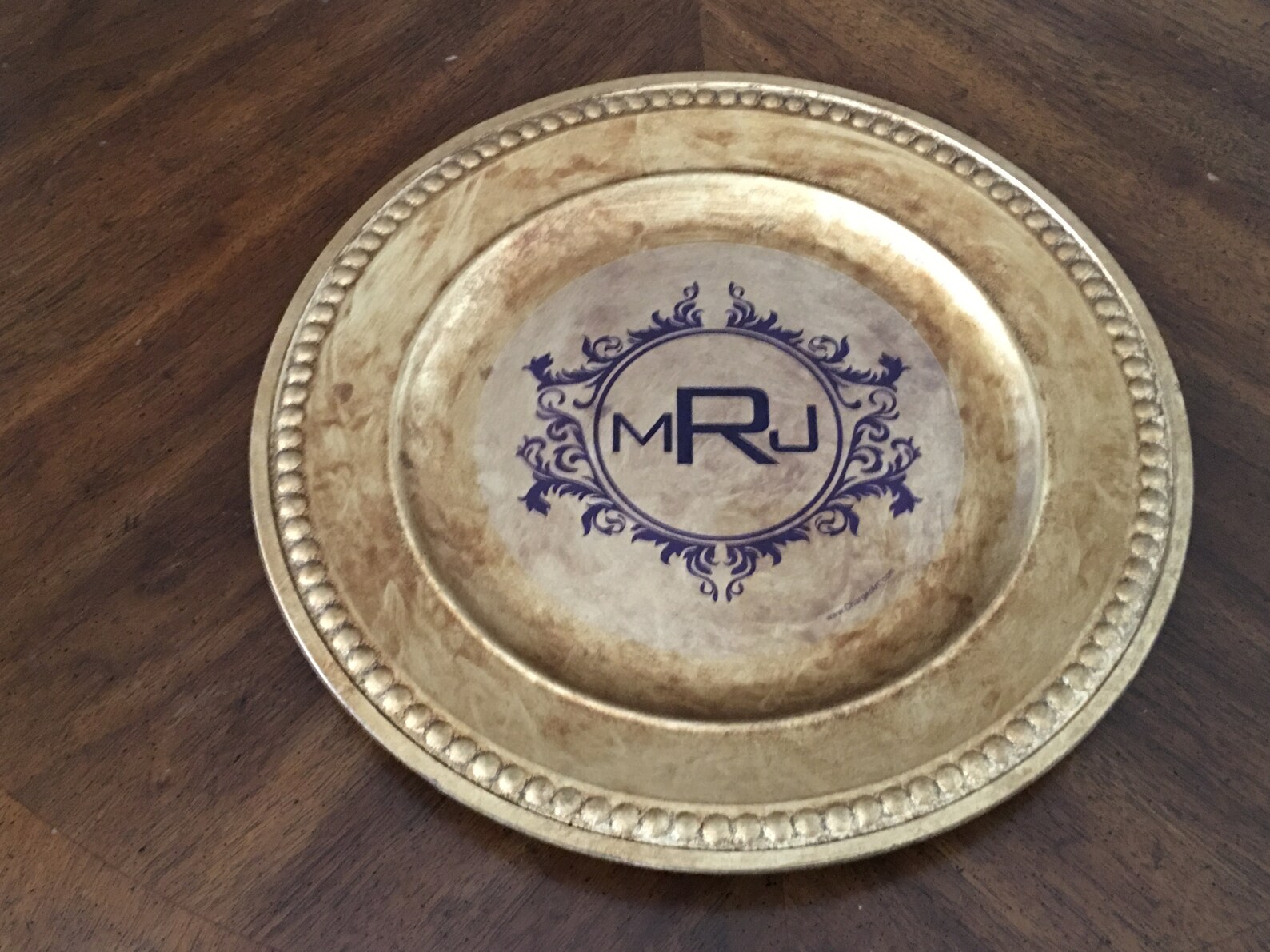 Monogrammed Clear Round Charger Plate Inserts /set of 24 Etsy