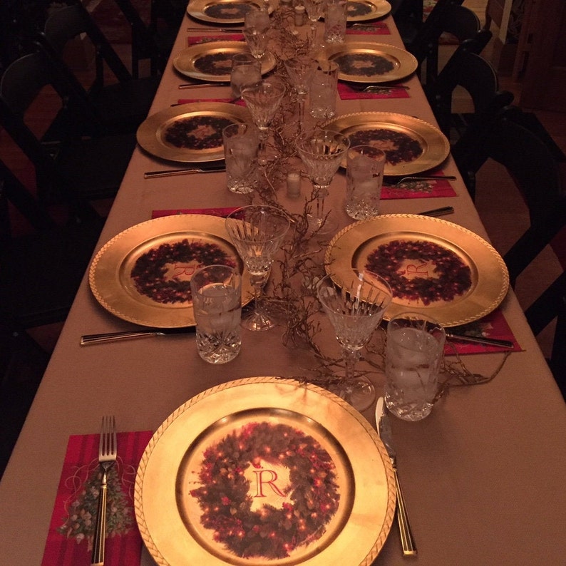 24500 pc Custom ChargerArt charger plate inserts / design Etsy