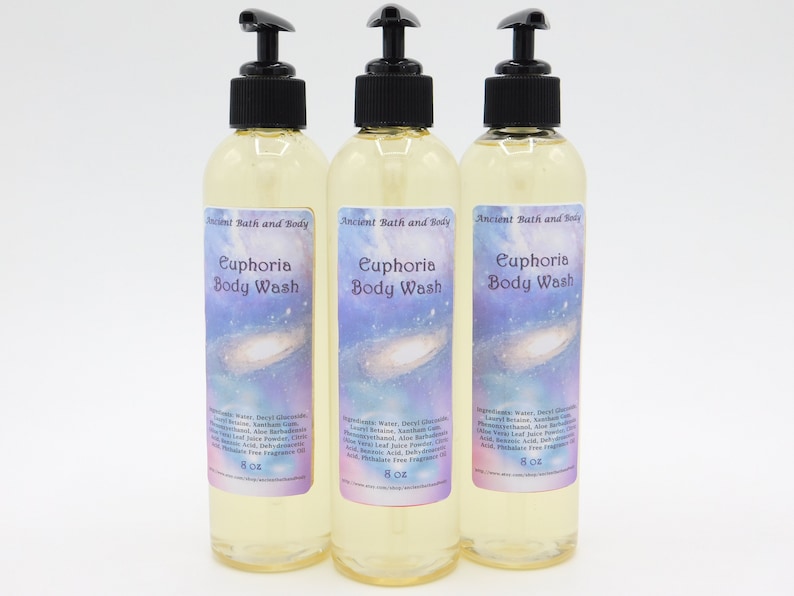 Euphoria Body Wash Organic Body Wash No Parabens No Harmful Etsy
