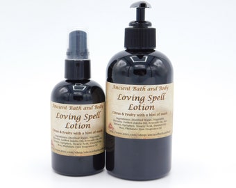 Loving Spell Lotion, Organic Lotion, Vegan Lotion, Paraben FREE