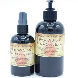 Dragon's Blood Lotion, Natural Lotion, Organic Lotion, Body Lotion, Hand Lotion