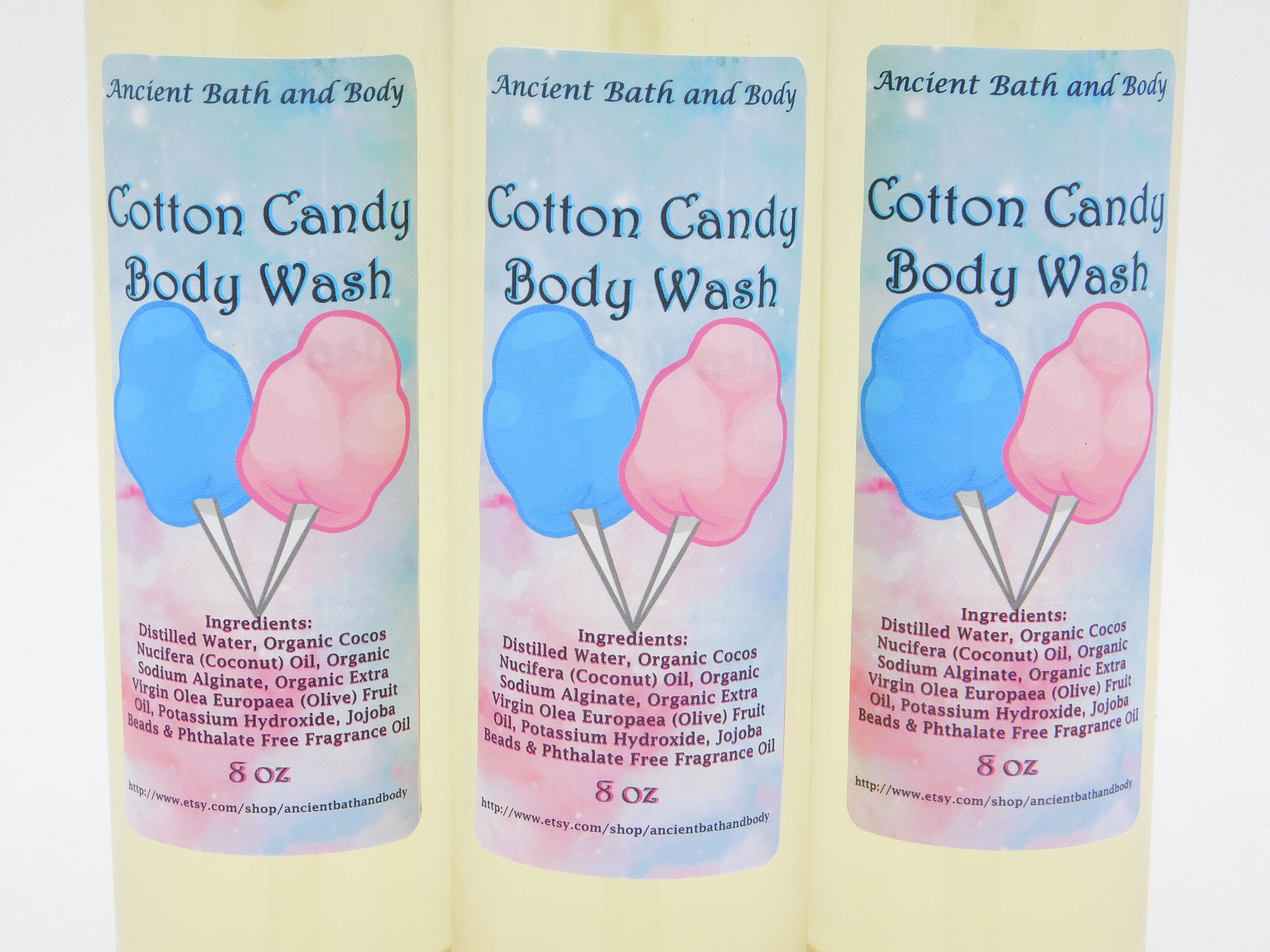 Cotton Candy Body Wash Organic Body Wash No Parabens No Etsy