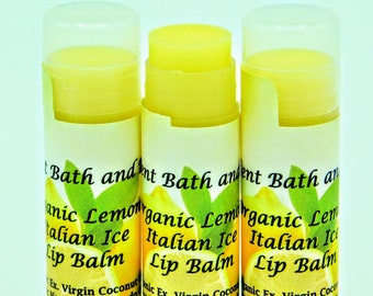 Organic Lemon Italian Ice Lip Balm by Ancient Bath and Body