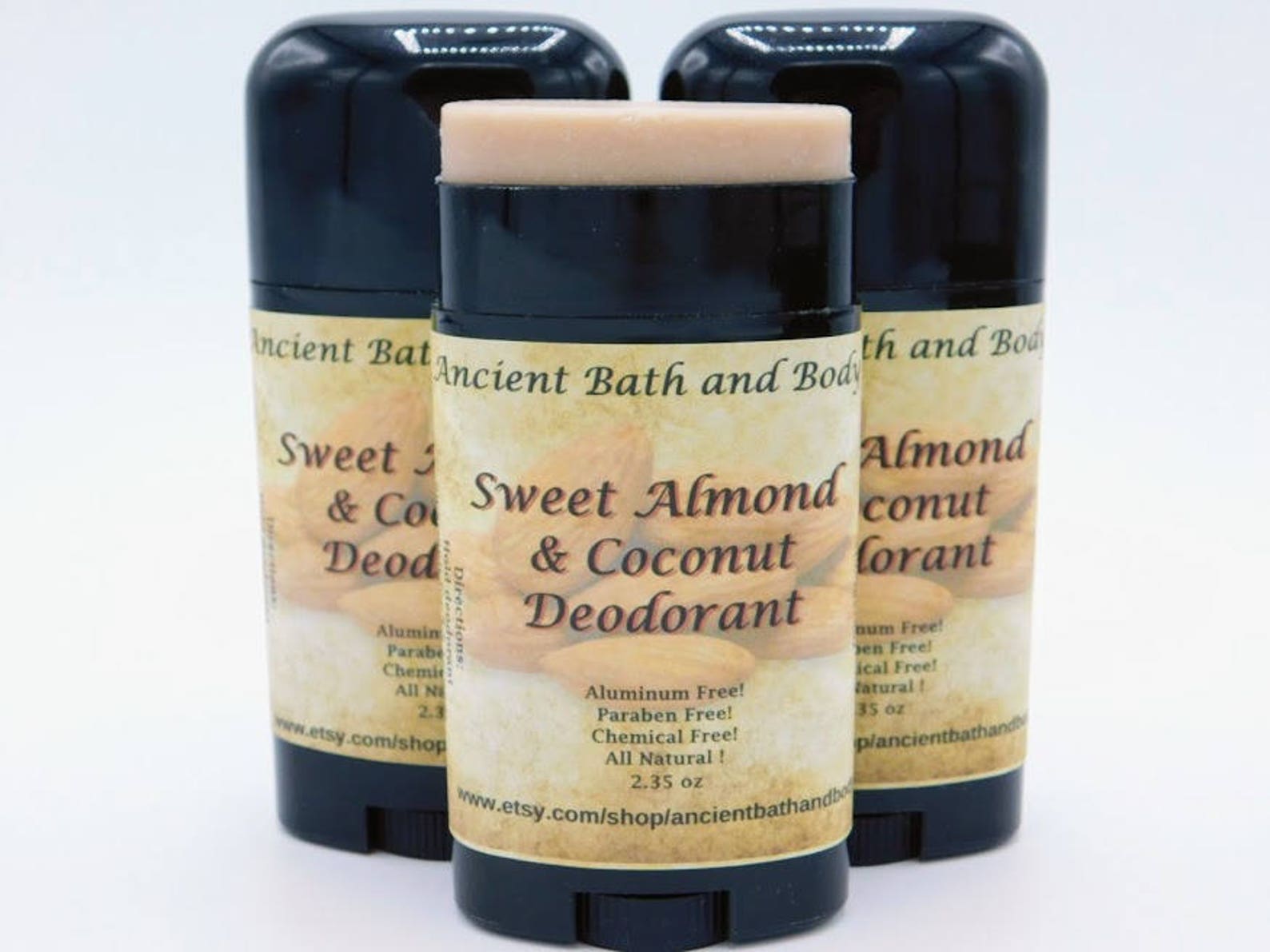Sweet Almond & Coconut Deodorant Natural Deodorant Aluminum Etsy