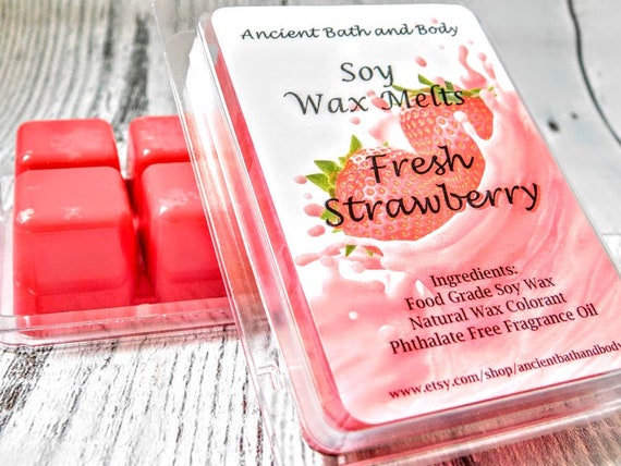 Fresh Strawberry Soy Wax Melts Natural Soy Wax Melts Etsy