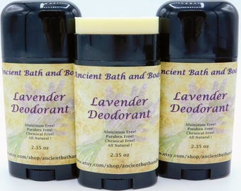 Lavender Deodorant, Aluminum Free Deodorant, Natural Deodorant, Artisan Deodorant, Chemical Free Deodorant, Vegetarian Deodorant