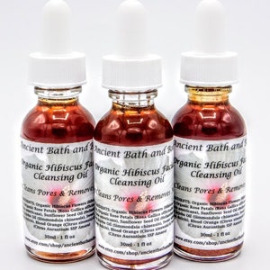 Organic Hibiscus Cleansing Oil, Anti-02 Facial Cleansing Oil, Facial Cleanser