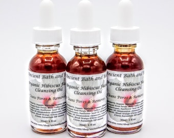 Organic Hibiscus Cleansing Oil, Anti-02 Facial Cleansing Oil, Facial Cleanser