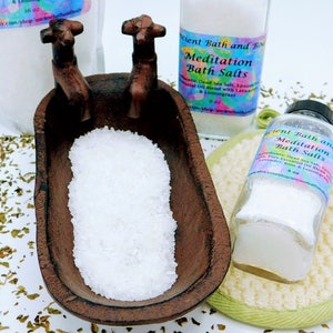 Meditation Bath Salts, Relaxation Bath Salts, Organic Bath Salts