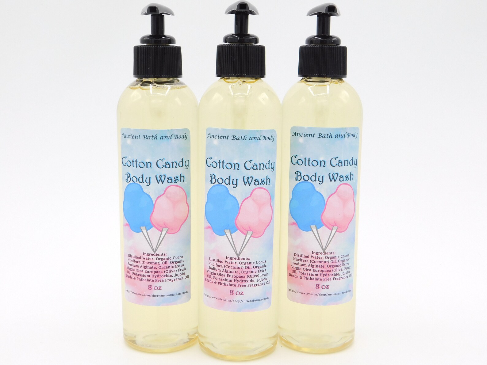 Cotton Candy Body Wash Organic Body Wash No Parabens No Etsy