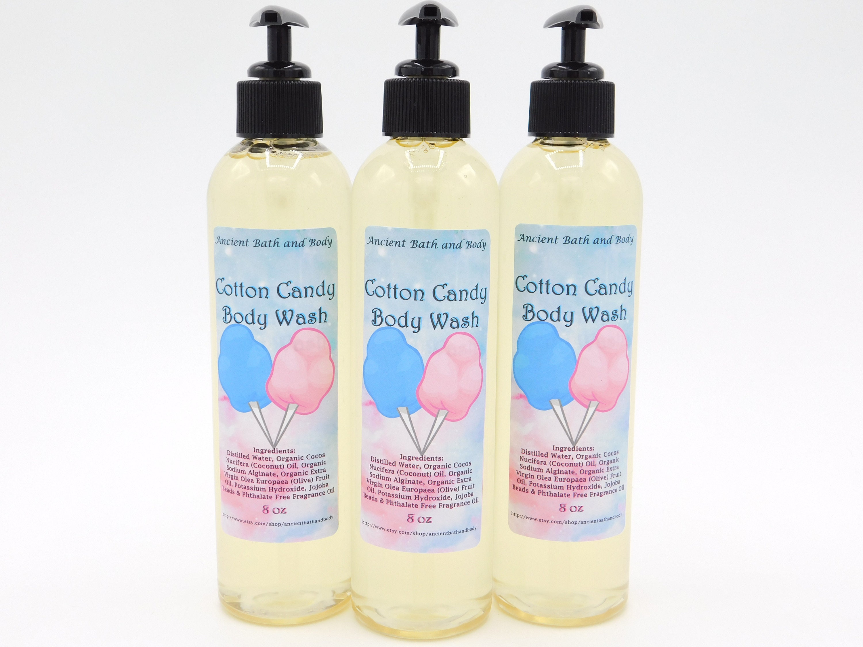 Cotton Candy Body Wash Organic Body Wash No Parabens No Etsy