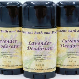 Lavender Deodorant, Aluminum Free Deodorant, Natural Deodorant, Artisan Deodorant, Chemical Free Deodorant, Vegetarian Deodorant image 3