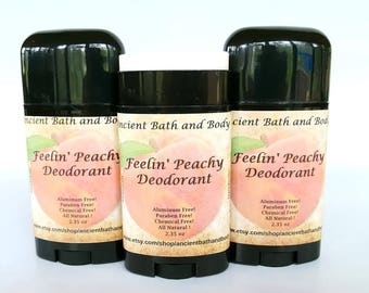 Feelin' Peachy Deodorant, Peach Deodorant, Natural Deodorant, Aluminum Free Deodorant, Gluten Free