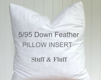 Feather Down | 22" X 22" | Pillow Insert | STUFF & FLUFF | Super Soft Design