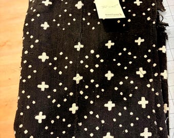 Authentic Mudcloth Fabric Black/White Design
