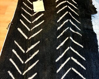 Authentic Mudcloth Fabric Black/White Design