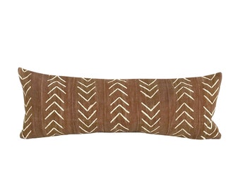 SALE - Authentic Mudcloth Pillow Cover | Lumbar 12 x 24