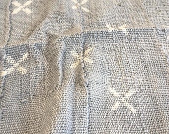 Authentic Mudcloth Gray White Design Fabric
