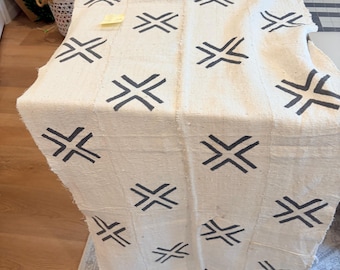 Authentic Mudcloth Fabric 24" W x 70" L