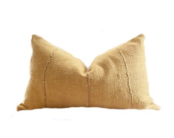 THE MIA Authentic African Mudcloth Lumbar Pillow Cover
