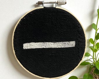 5" Round Mudcloth Wall Art: Black & White Boho Decor