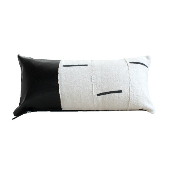 14 x 36 Large Lumbar Pillow Cover Authentic African Mudcloth THE LILLY